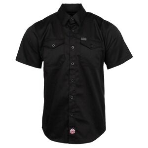 Dixxon Workforce Shirt Men's XL Black Short Sleeve Mechanic Utility Streetwear